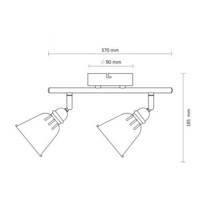 Φωτιστικό σποτ FIONA 2xE14/8W/230V μαύρο