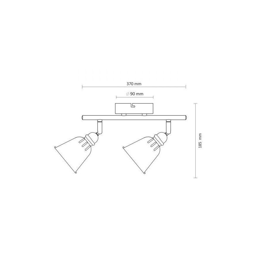 Φωτιστικό σποτ FIONA 2xE14/8W/230V μαύρο