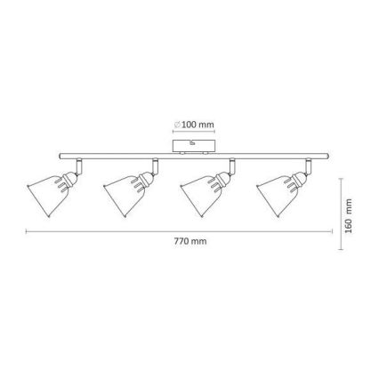 Φωτιστικό Σποτ FIONA 4xE14/8W/230V μαύρο