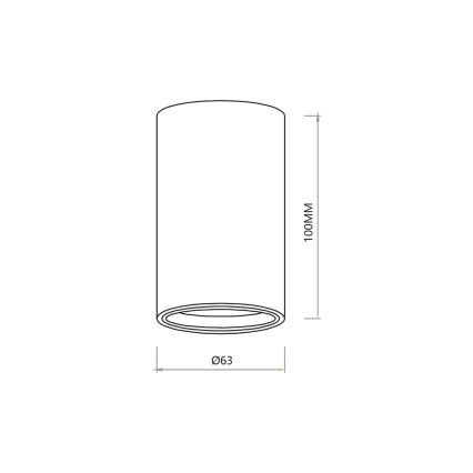 Φωτιστικό σποτ GENESIS 1xGU10/8W/230V 10 cm λευκό