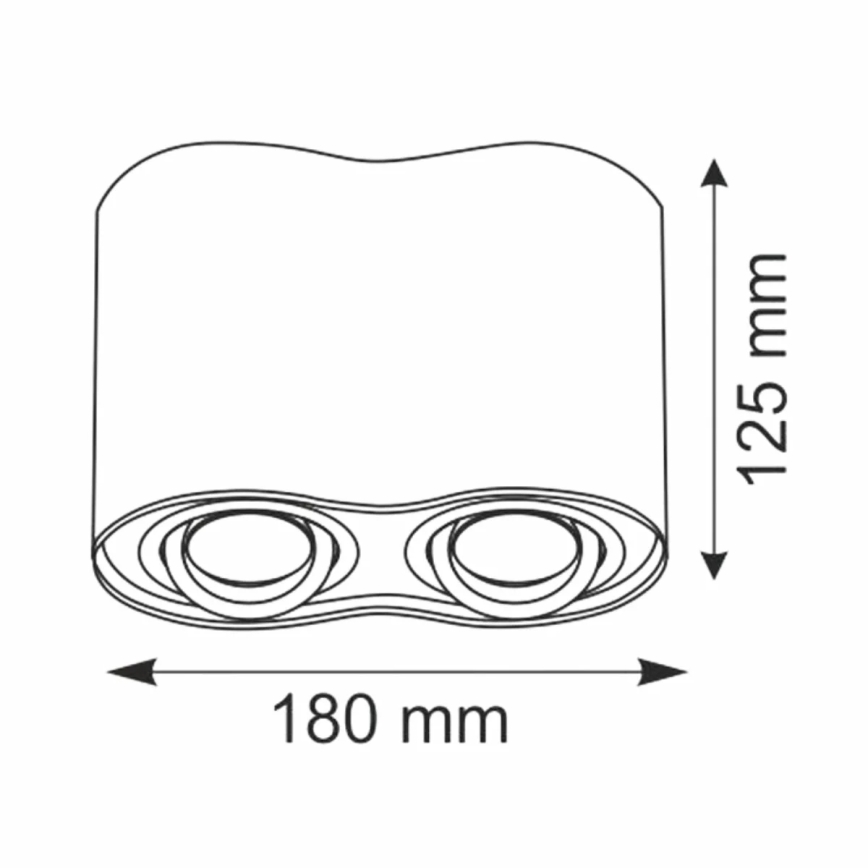 Φωτιστικό σποτ HADAR 2xGU10/10W/230V λευκό