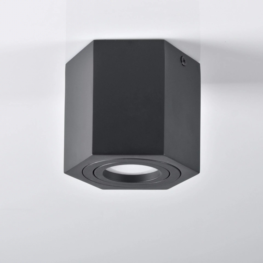 Φωτιστικό σποτ HEXAGON 1xGU10/10W/230V μαύρο