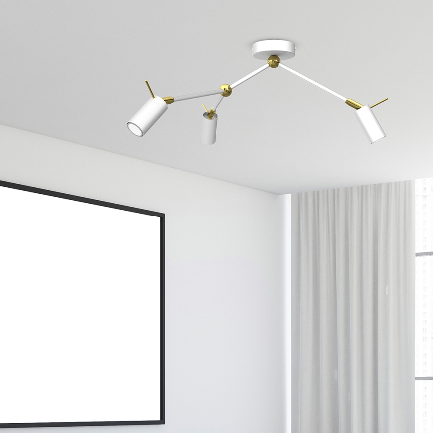 Φωτιστικό σποτ IRIS 3xGU10/MR11/40W/230V λευκό/gold