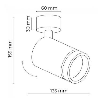 Φωτιστικό σποτ JET 1xGU10/10W/230V μαύρο