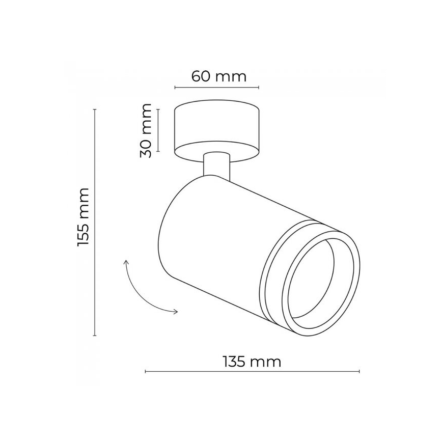 Φωτιστικό σποτ JET 1xGU10/10W/230V μαύρο