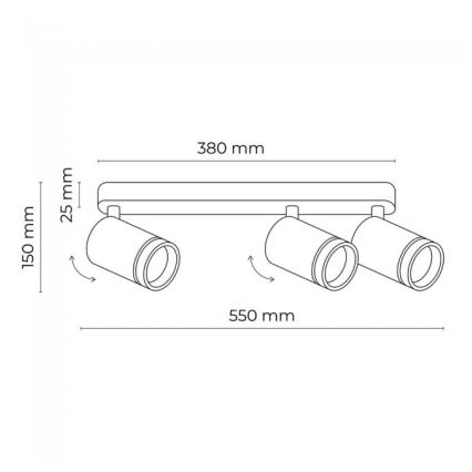 Φωτιστικό σποτ JET ΣΕΤ 3xGU10/10W/230V λευκό