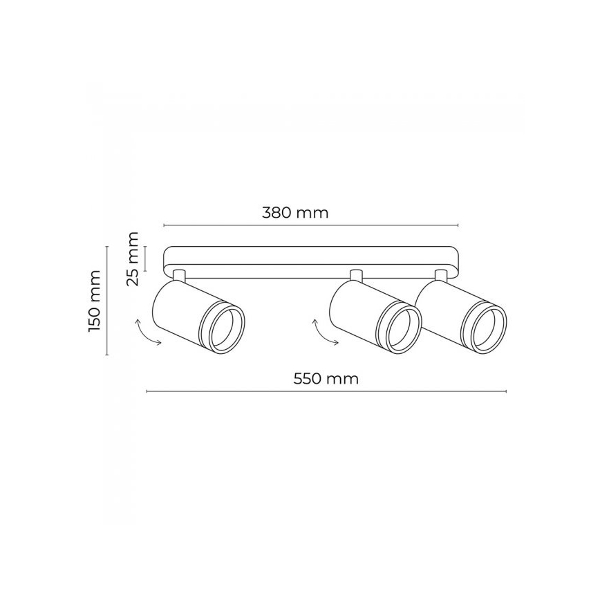 Φωτιστικό σποτ JET ΣΕΤ 3xGU10/10W/230V λευκό