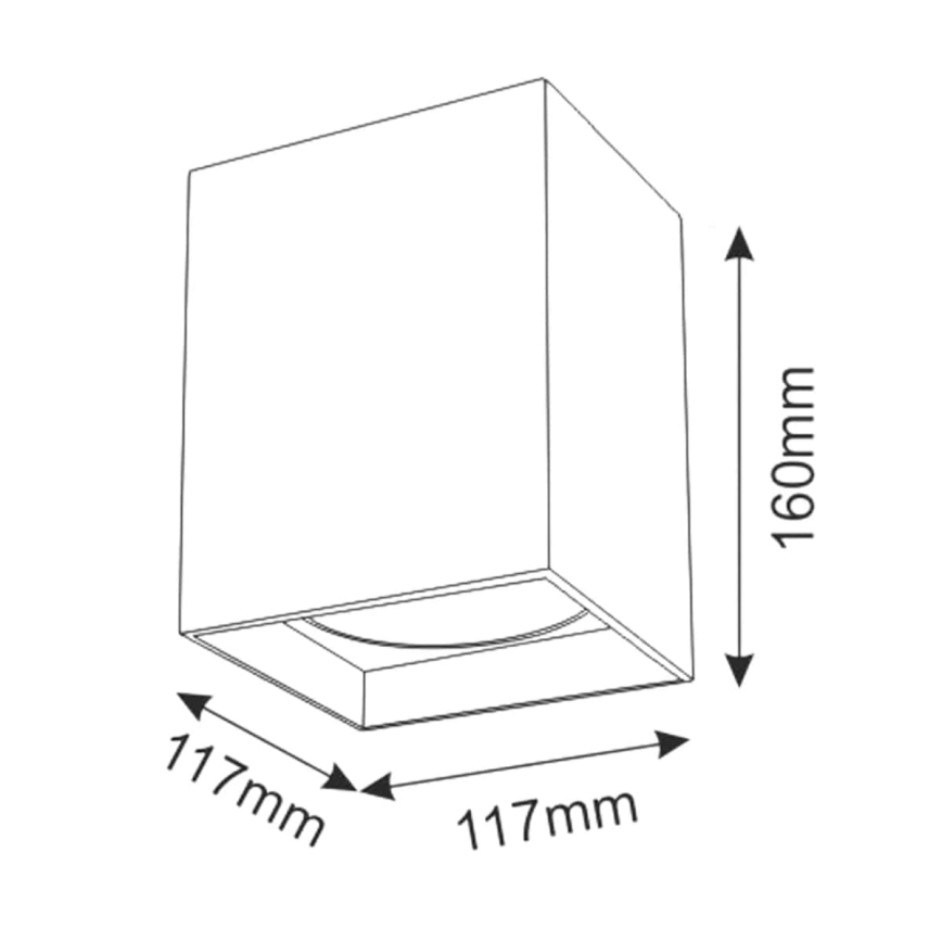 Φωτιστικό σποτ JUPITER 1xE27/20W/230V 11,7x11,7 cm μαύρο