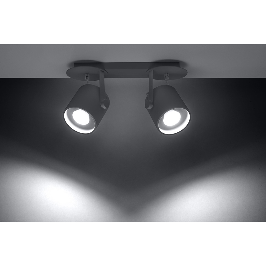 Φωτιστικό σποτ LAROSA 2 2xGU10/40W/230V γκρι