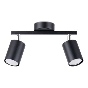 Φωτιστικό σποτ LEMMI 2xGU10/40W/230V μαύρο