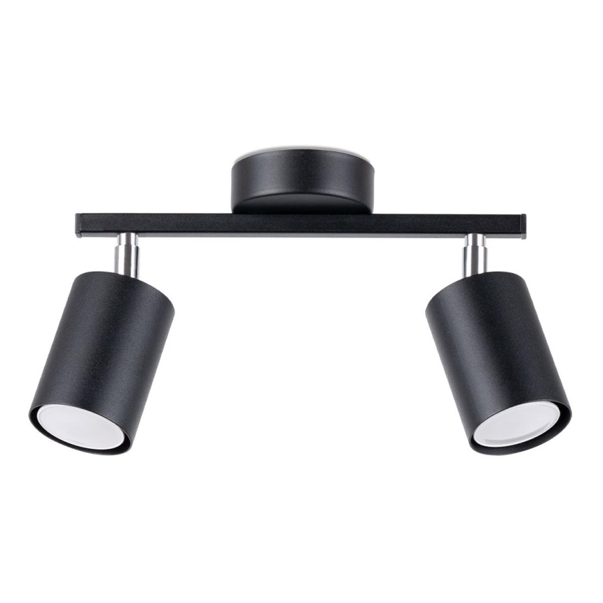Φωτιστικό σποτ LEMMI 2xGU10/40W/230V μαύρο