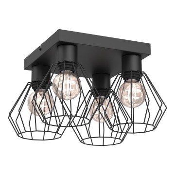 Φωτιστικό σποτ LETI 4xE27/15W/230V μαύρο