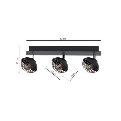 Φωτιστικό σποτ LOGAN 3xE14/40W/230V