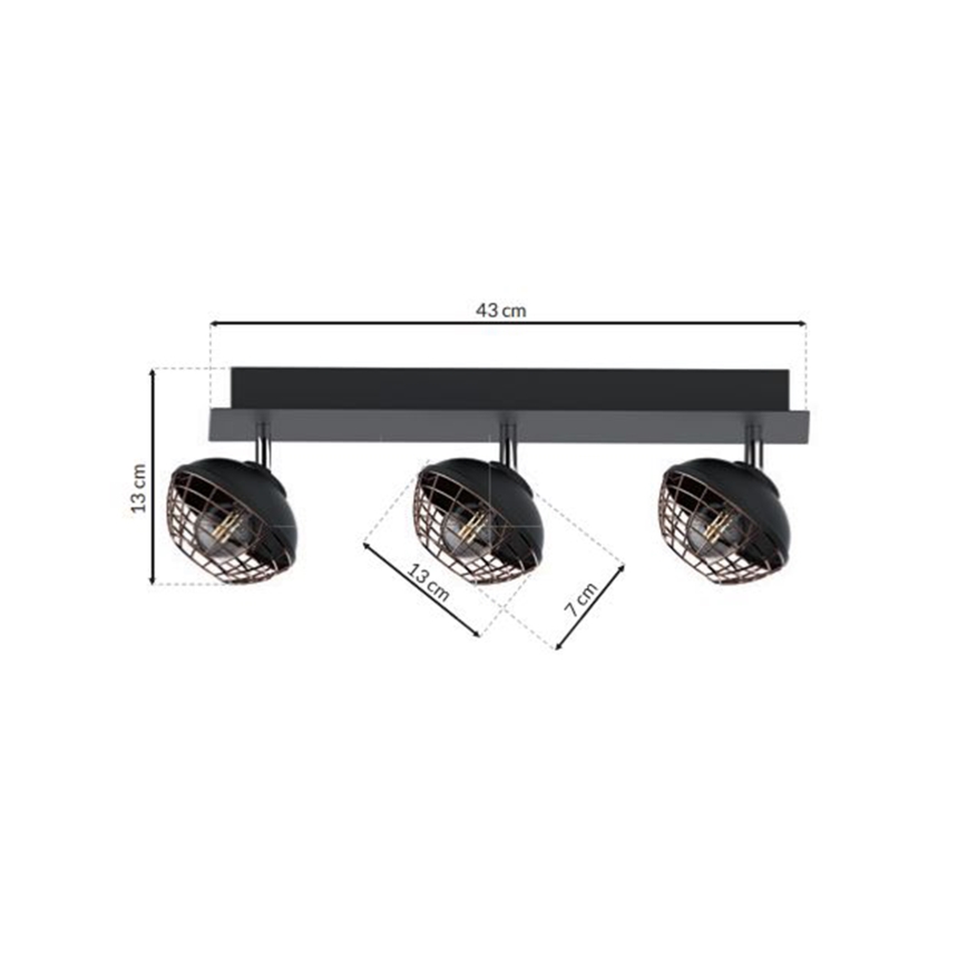 Φωτιστικό σποτ LOGAN 3xE14/40W/230V