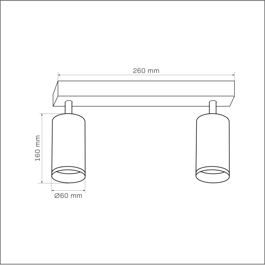 Φωτιστικό σποτ LONDON 2xGU10/10W/230V μαύρο