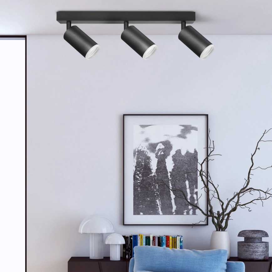 Φωτιστικό σποτ LONDON 3xGU10/10W/230V μαύρο