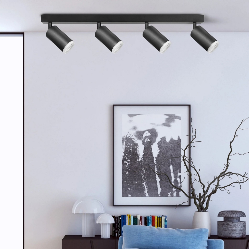 Φωτιστικό σποτ LONDON 4xGU10/10W/230V μαύρο