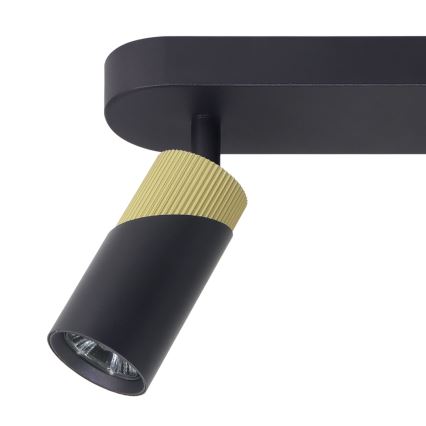 Φωτιστικό σποτ NEO 2xGU10/8W/230V μαύρο/χρυσαφί