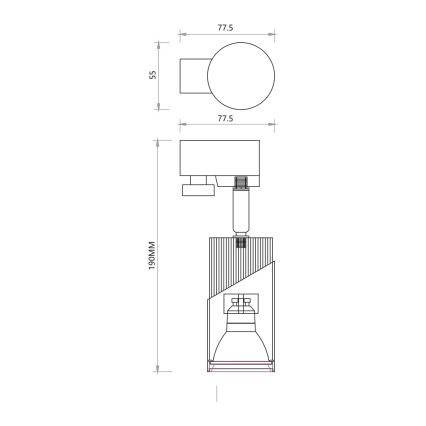 Φωτιστικό σποτ NEO για σύστημα ράγας 1xGU10/8W/230V μαύρο/χρυσαφί