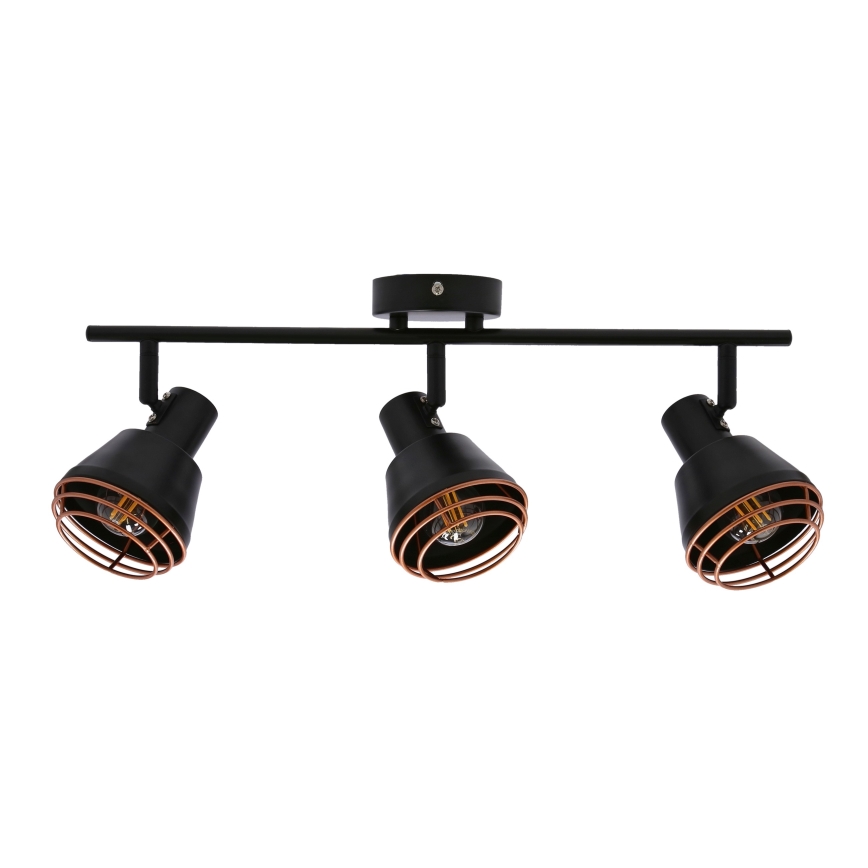 Φωτιστικό σποτ NERIA 3xE14/40W/230V μαύρο/χαλκός