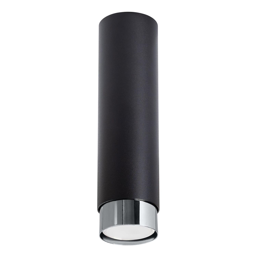 Φωτιστικό σποτ NERO 1xGU10/10W/230V 22,5 cm μαύρο/γυαλιστερό χρώμιο