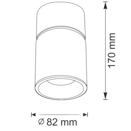 Φωτιστικό Σποτ NIXA 1xGU10/10W/230V λευκό/χρυσαφί