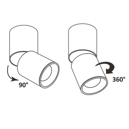 Φωτιστικό Σποτ NIXA 1xGU10/10W/230V λευκό/χρυσαφί