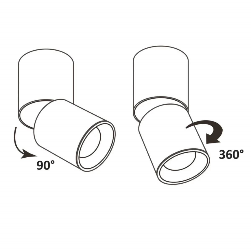 Φωτιστικό Σποτ NIXA 1xGU10/10W/230V λευκό/χρυσαφί