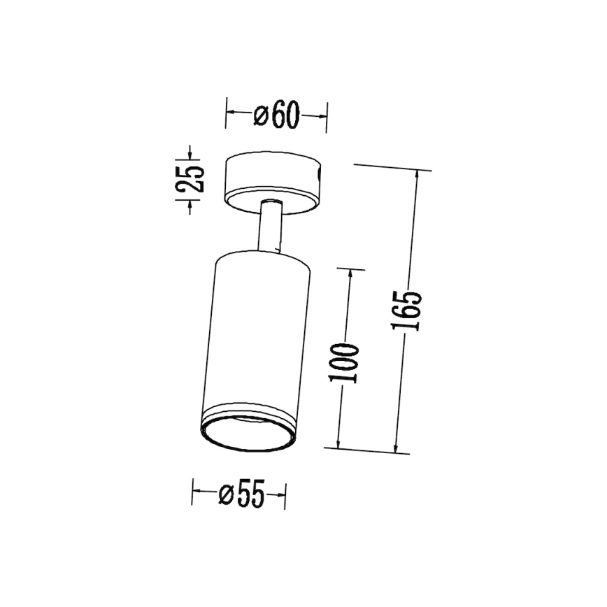 Φωτιστικό σποτ PIPE 1xGU10/10W/230V λευκό