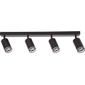 Φωτιστικό σποτ PIPE 4xGU10/10W/230V μαύρο