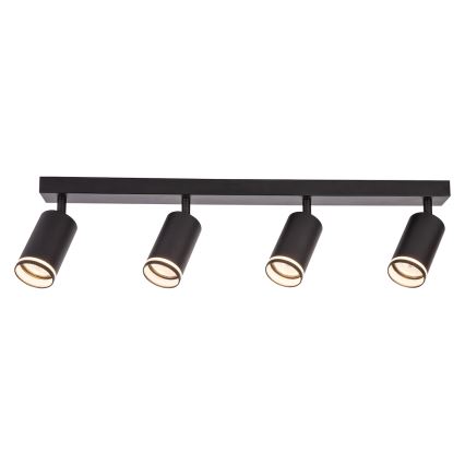 Φωτιστικό σποτ PIPE 4xGU10/10W/230V μαύρο