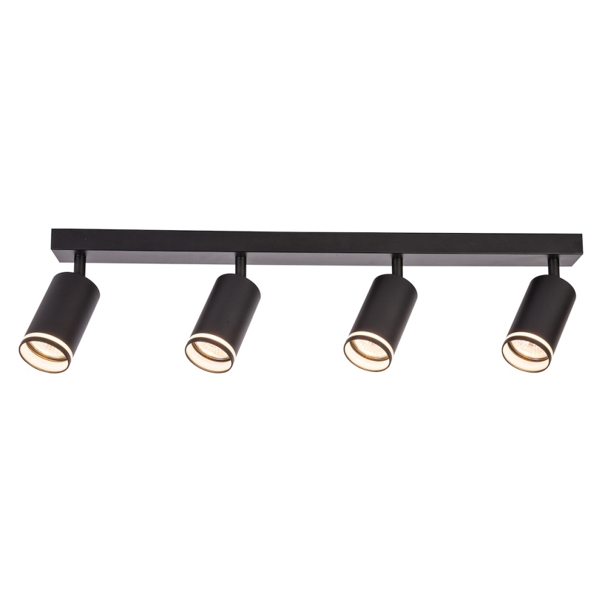 Φωτιστικό σποτ PIPE 4xGU10/10W/230V μαύρο