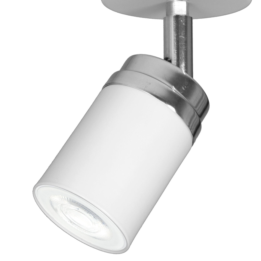Φωτιστικό σποτ RENO 1xGU10/8W/230V λευκό/γυαλιστερό χρώμιο