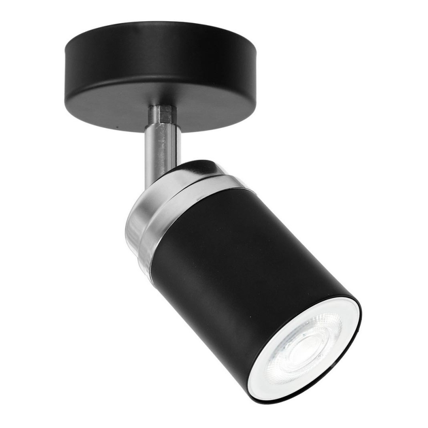 Φωτιστικό σποτ RENO 1xGU10/8W/230V μαύρο/γυαλιστερό χρώμιο