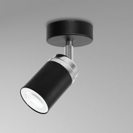 Φωτιστικό σποτ RENO 1xGU10/8W/230V μαύρο/γυαλιστερό χρώμιο