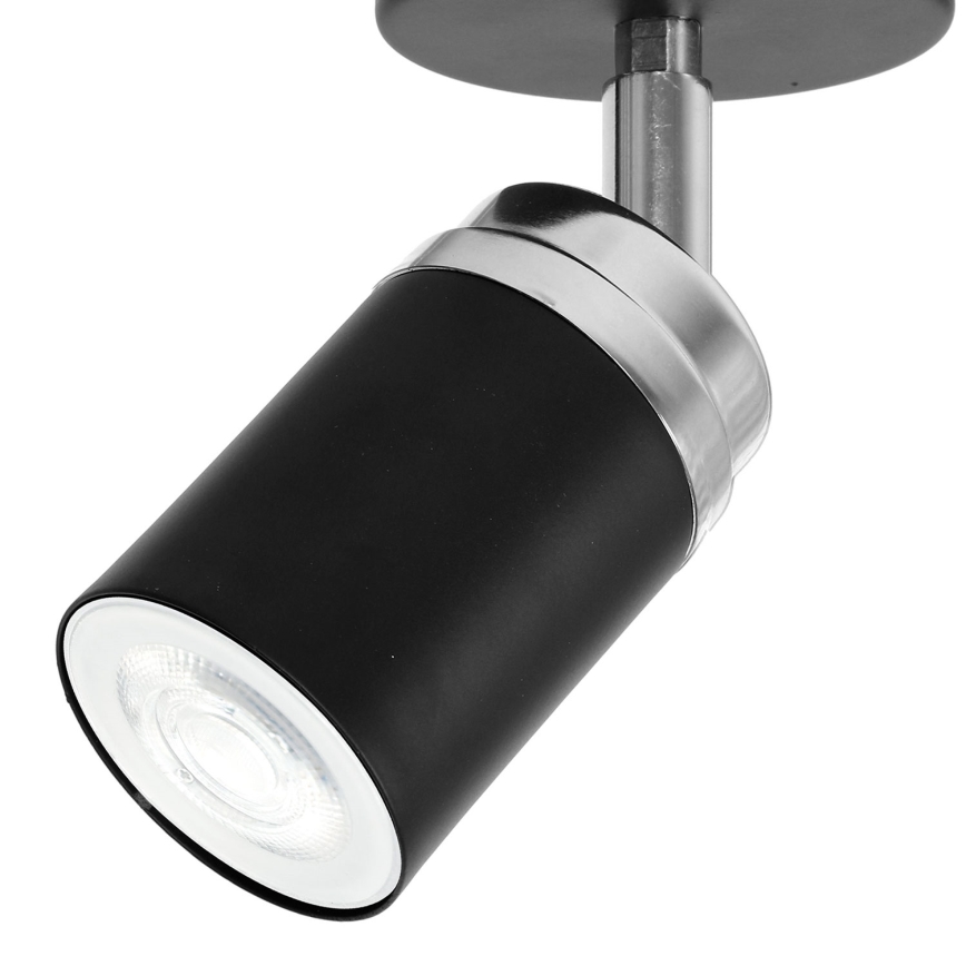 Φωτιστικό σποτ RENO 1xGU10/8W/230V μαύρο/γυαλιστερό χρώμιο