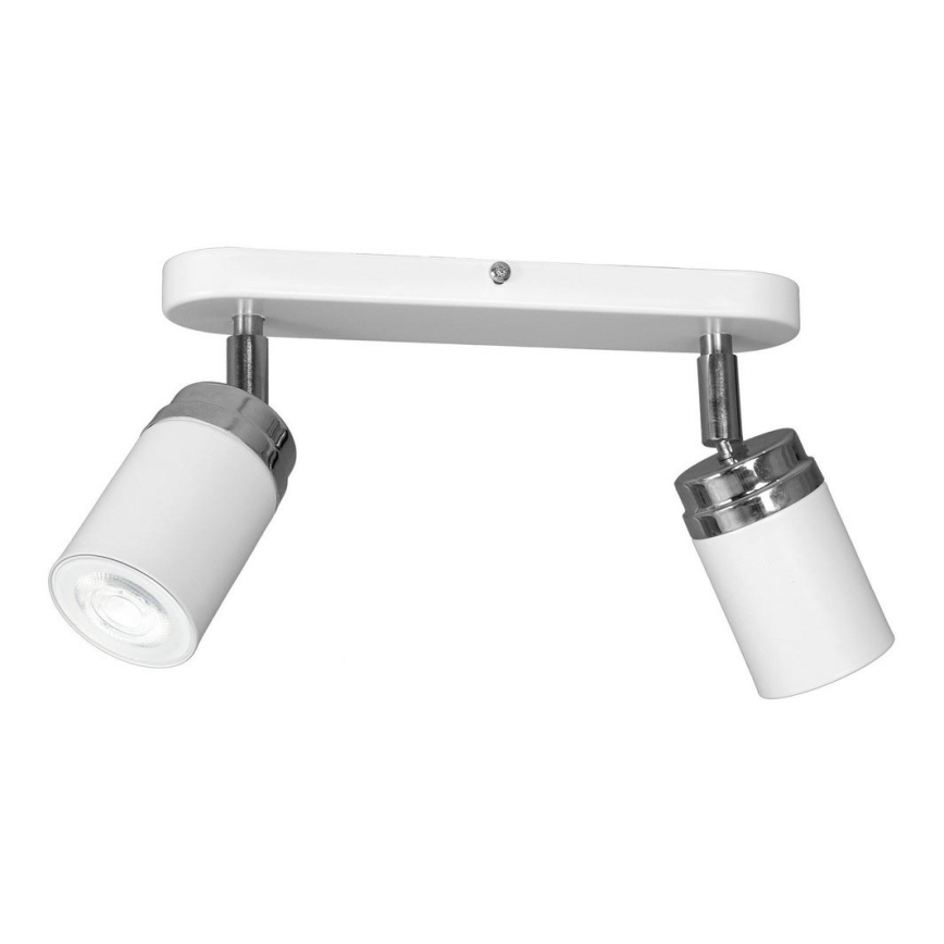 Φωτιστικό σποτ RENO 2xGU10/8W/230V λευκό/γυαλιστερό χρώμιο