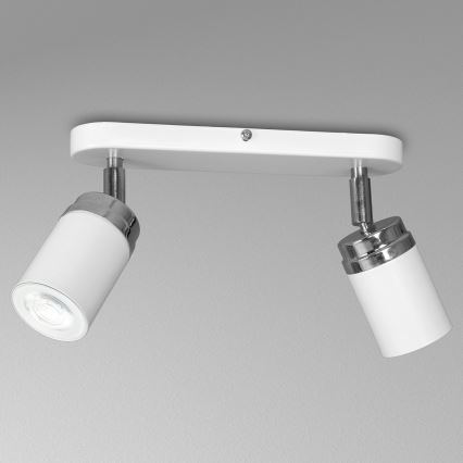 Φωτιστικό σποτ RENO 2xGU10/8W/230V λευκό/γυαλιστερό χρώμιο