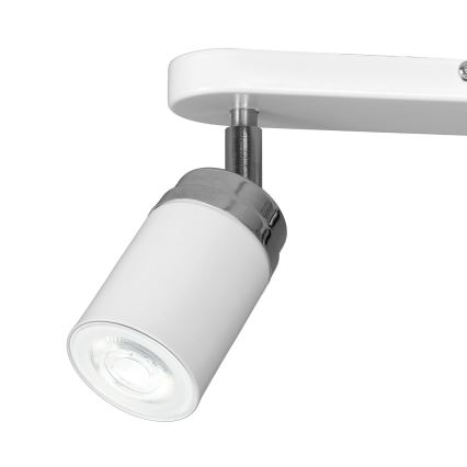 Φωτιστικό σποτ RENO 2xGU10/8W/230V λευκό/γυαλιστερό χρώμιο