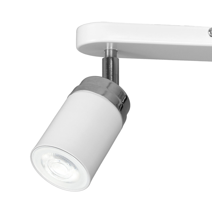 Φωτιστικό σποτ RENO 2xGU10/8W/230V λευκό/γυαλιστερό χρώμιο