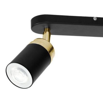 Φωτιστικό σποτ RENO 2xGU10/8W/230V μαύρο/χρυσαφί
