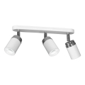 Φωτιστικό σποτ RENO 3xGU10/8W/230V λευκό/γυαλιστερό χρώμιο