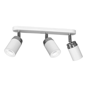 Φωτιστικό σποτ RENO 3xGU10/8W/230V λευκό/γυαλιστερό χρώμιο