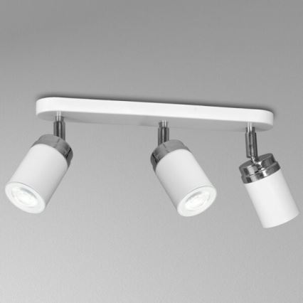 Φωτιστικό σποτ RENO 3xGU10/8W/230V λευκό/γυαλιστερό χρώμιο