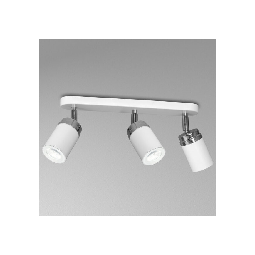 Φωτιστικό σποτ RENO 3xGU10/8W/230V λευκό/γυαλιστερό χρώμιο