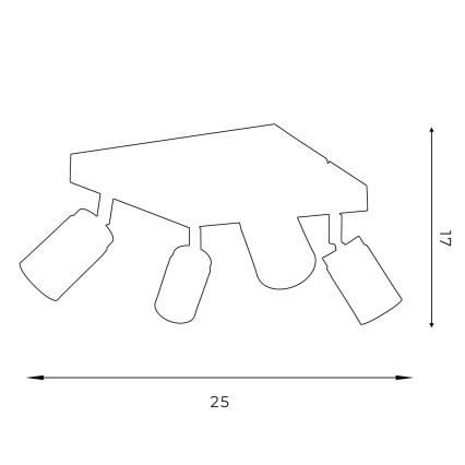 Φωτιστικό σποτ RENO 4xGU10/8W/230V μαύρο/χρώμιο