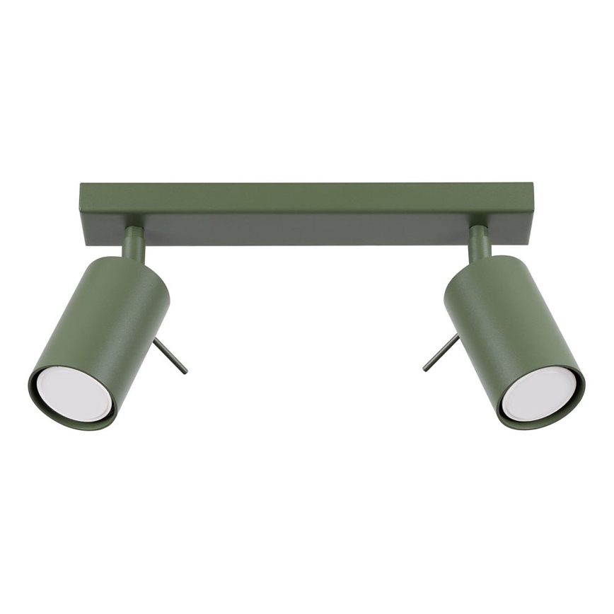 Φωτιστικό σποτ RING 2xGU10/10W/230V πράσινο