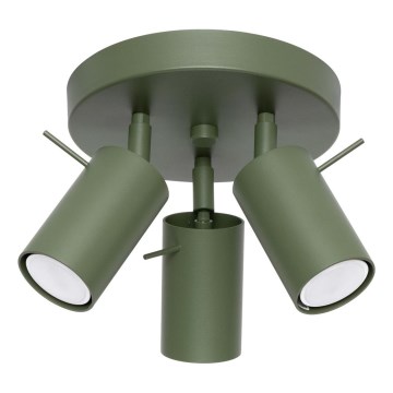 Φωτιστικό σποτ RING 3xGU10/10W/230V πράσινο