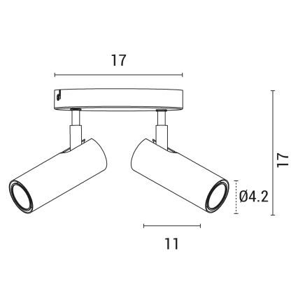 Φωτιστικό σποτ ROSETTE 2xGU10/7W/230V λευκό