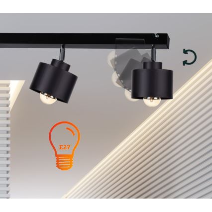 Φωτιστικό σποτ SIMPLY BLACK 2xE27/60W/230V